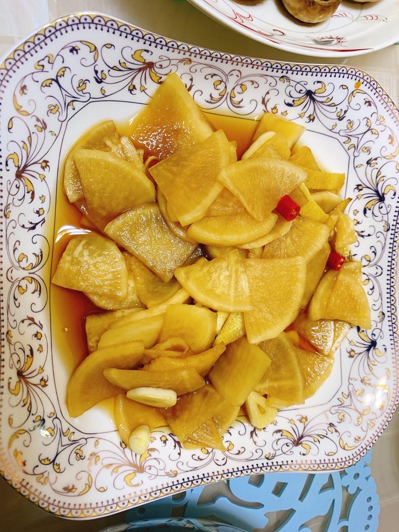 三步爽口酸酸辣辣腌萝卜片小咸菜