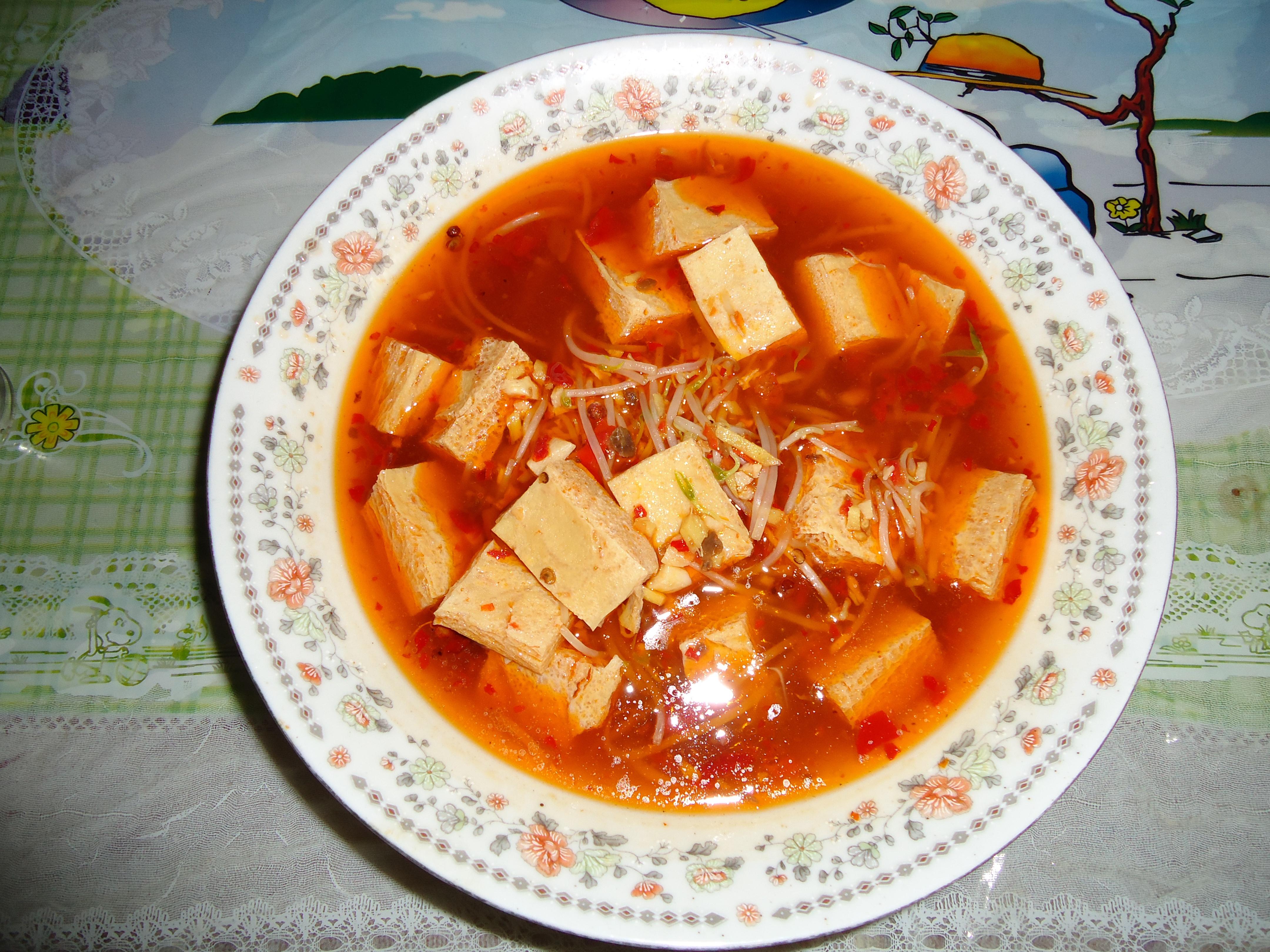 红烩芽菜冻豆腐