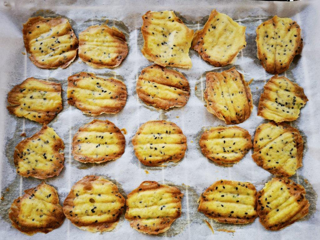 零失败巨简单🔥芝麻香葱薄脆饼