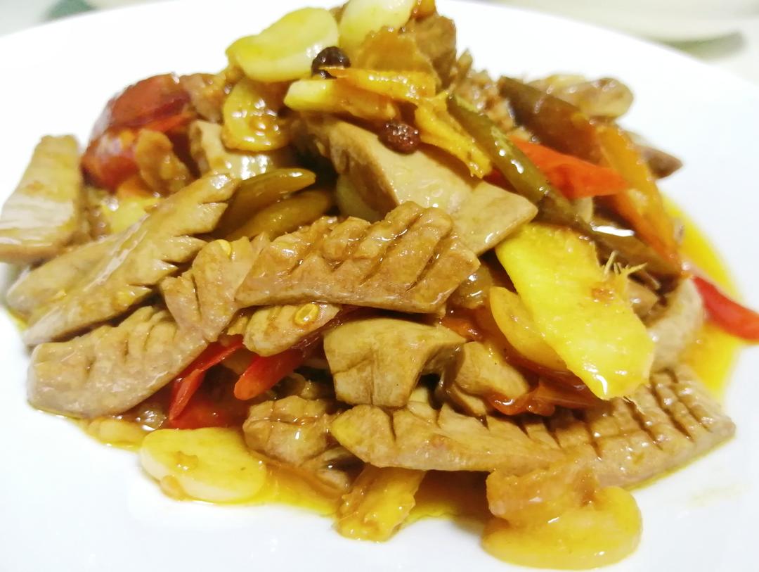 #泡椒腰花#的做法