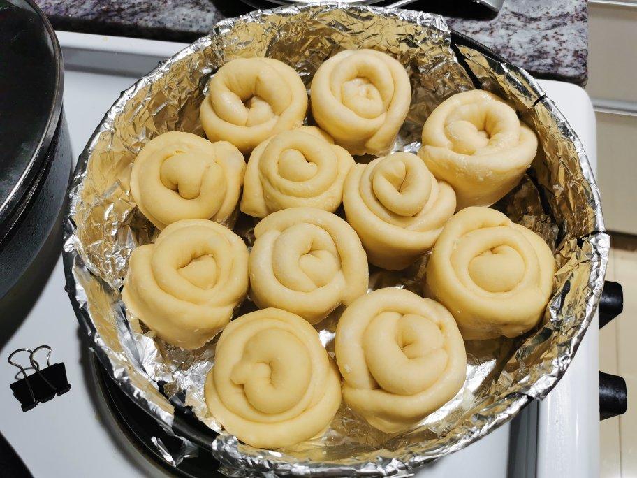 椰蓉玫瑰花面包（系列二）