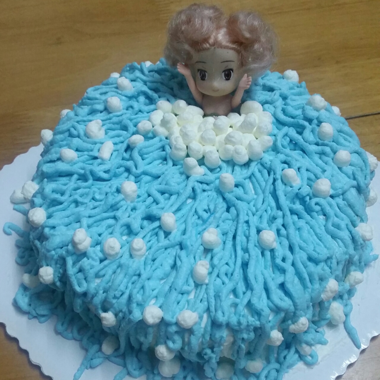 详细步骤制作泡泡浴娃娃蛋糕