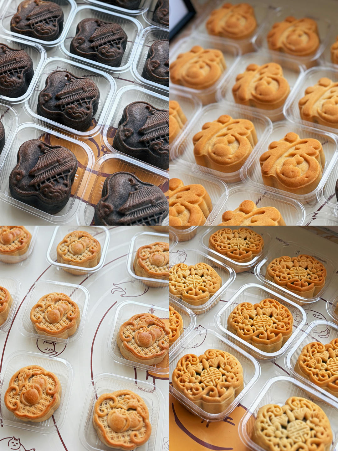 五盘一炉，经典黑芝麻核桃月饼