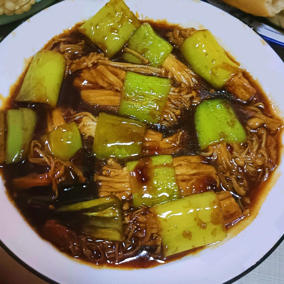青椒卷金针菇，无敌下饭