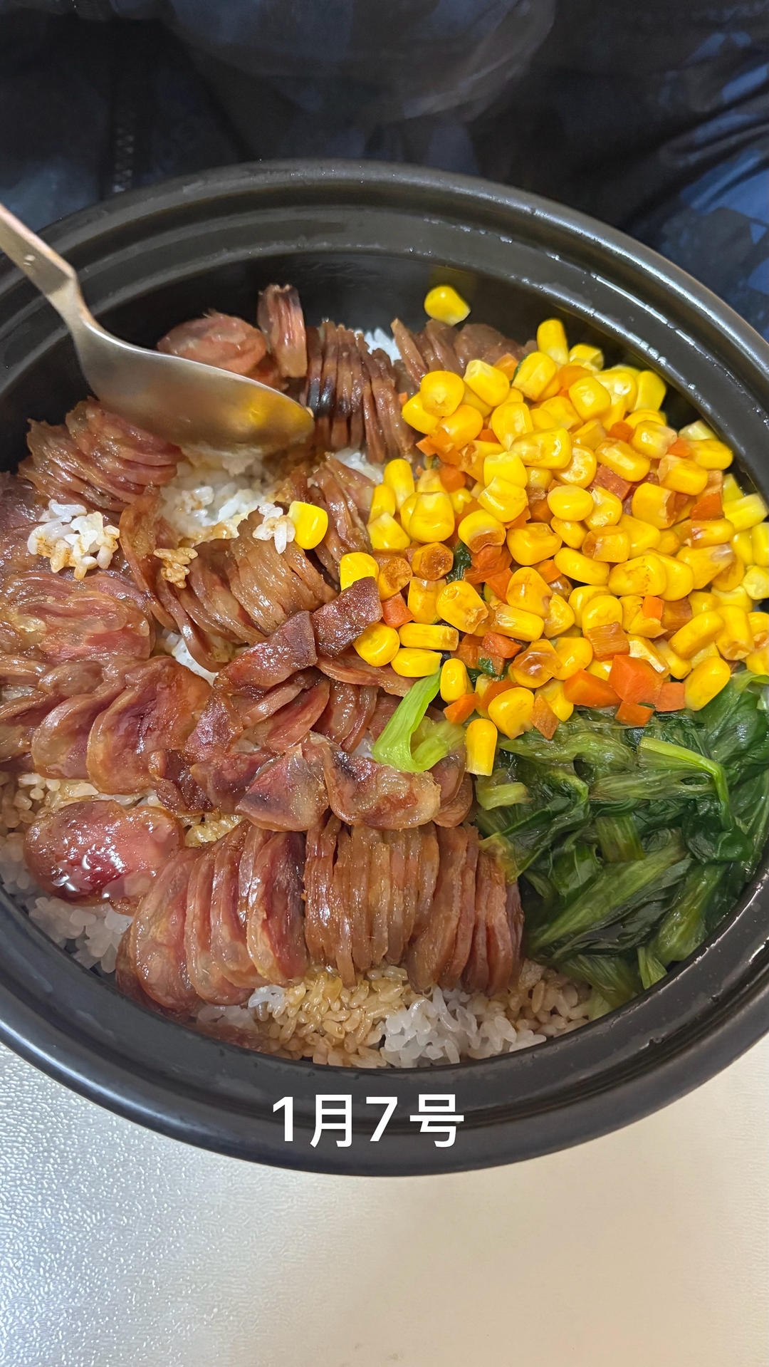 香喷喷的🍲腊肠煲仔饭（砂锅版）超简单神速