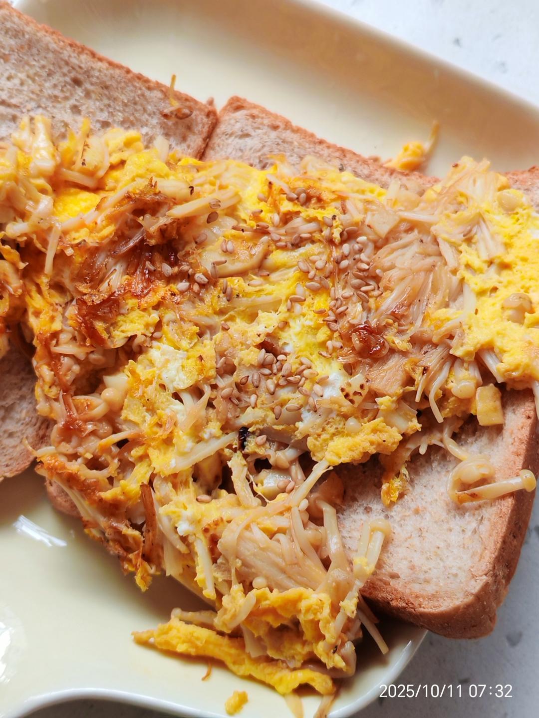 低卡金针菇炒蛋