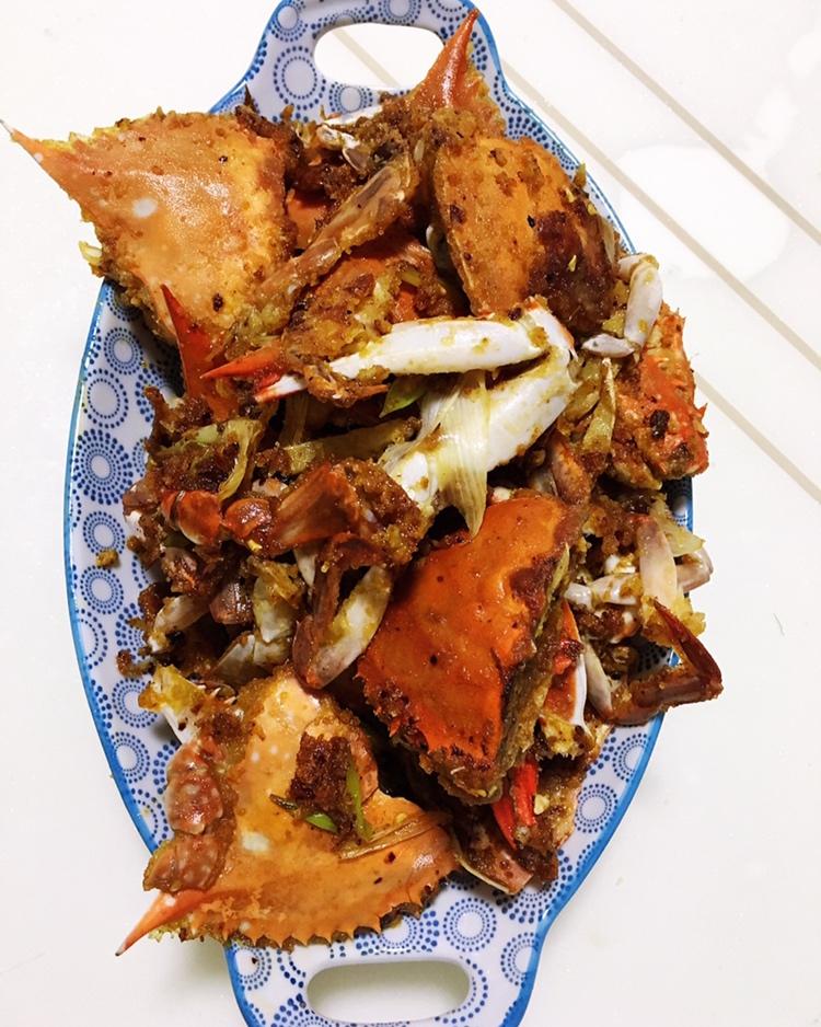 葱姜炒梭子蟹（very easy）