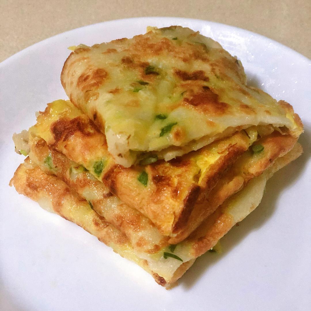 一次就能成功的香葱鸡蛋煎饼【又鲜又嫩又任性】的重点在后面