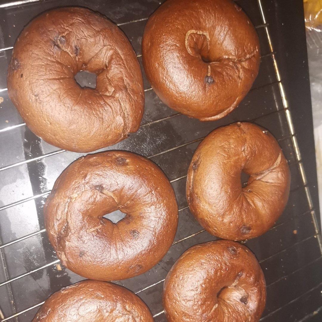 法芙娜巧克力流心/巧克力豆橙皮丁贝果