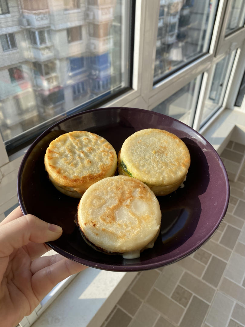 早餐霸王~沉甸甸鸡蛋汉堡