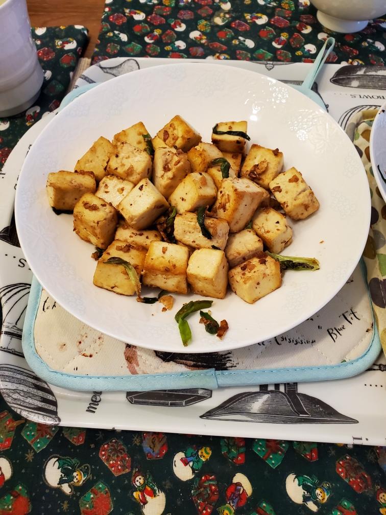 小葱炒豆腐