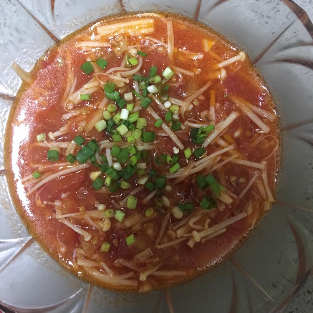 番茄烩金针菇