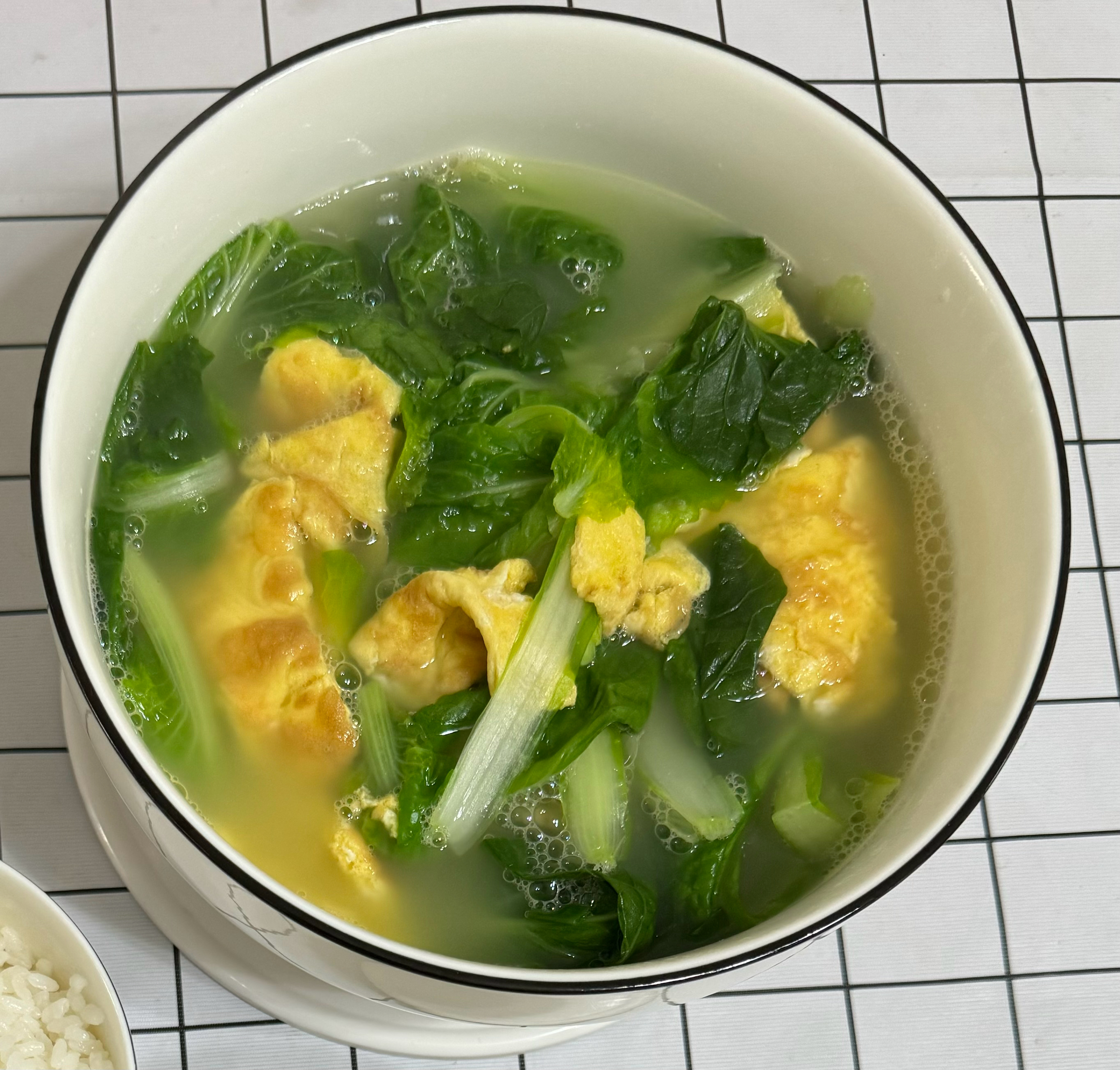 青菜煎蛋汤