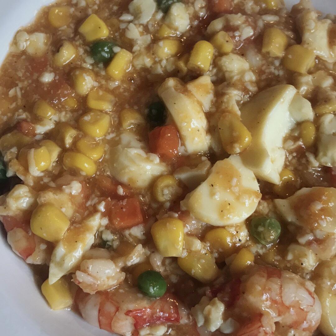 虾仁豆腐煲