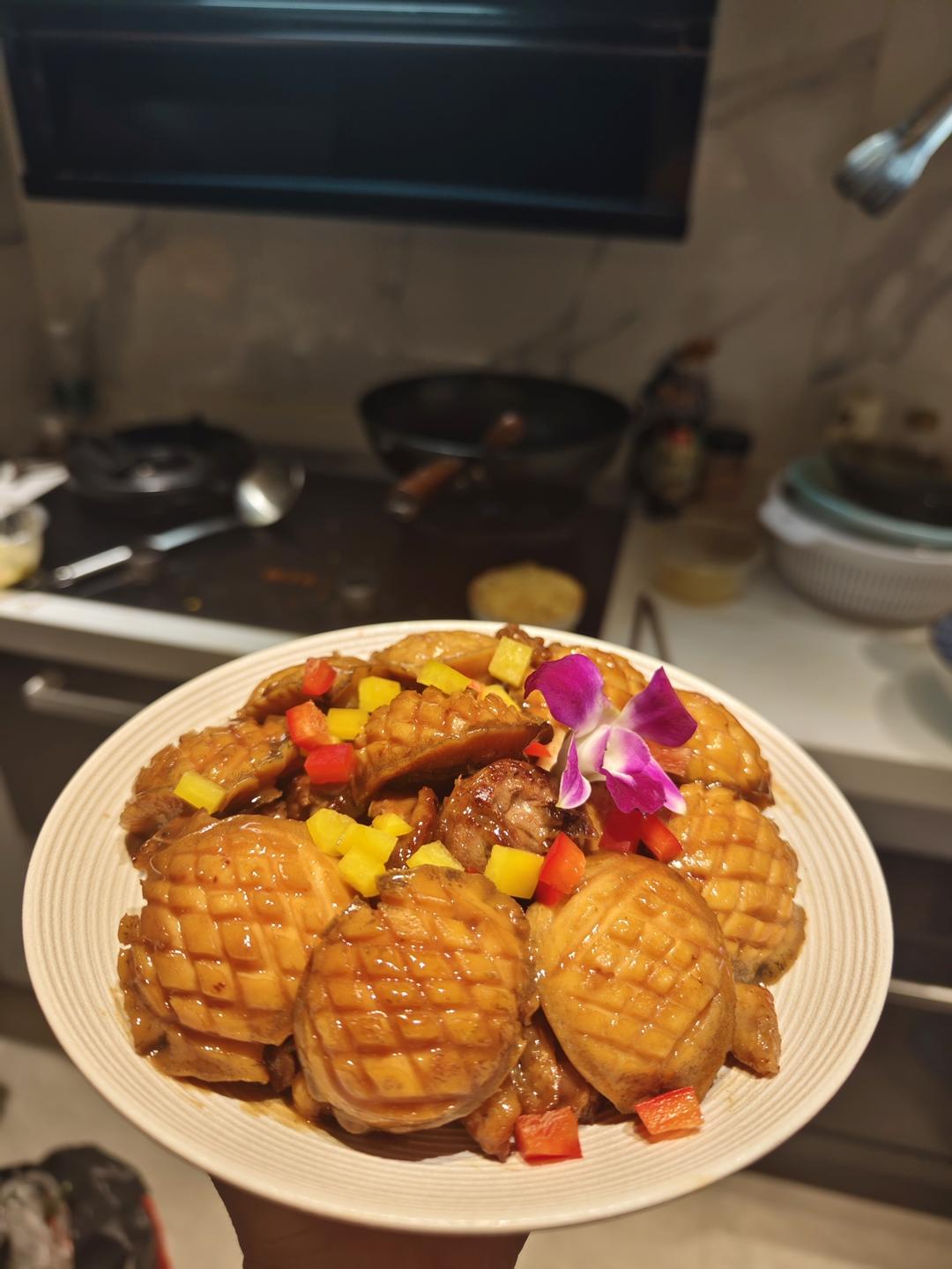 鲍鱼焖大鹅