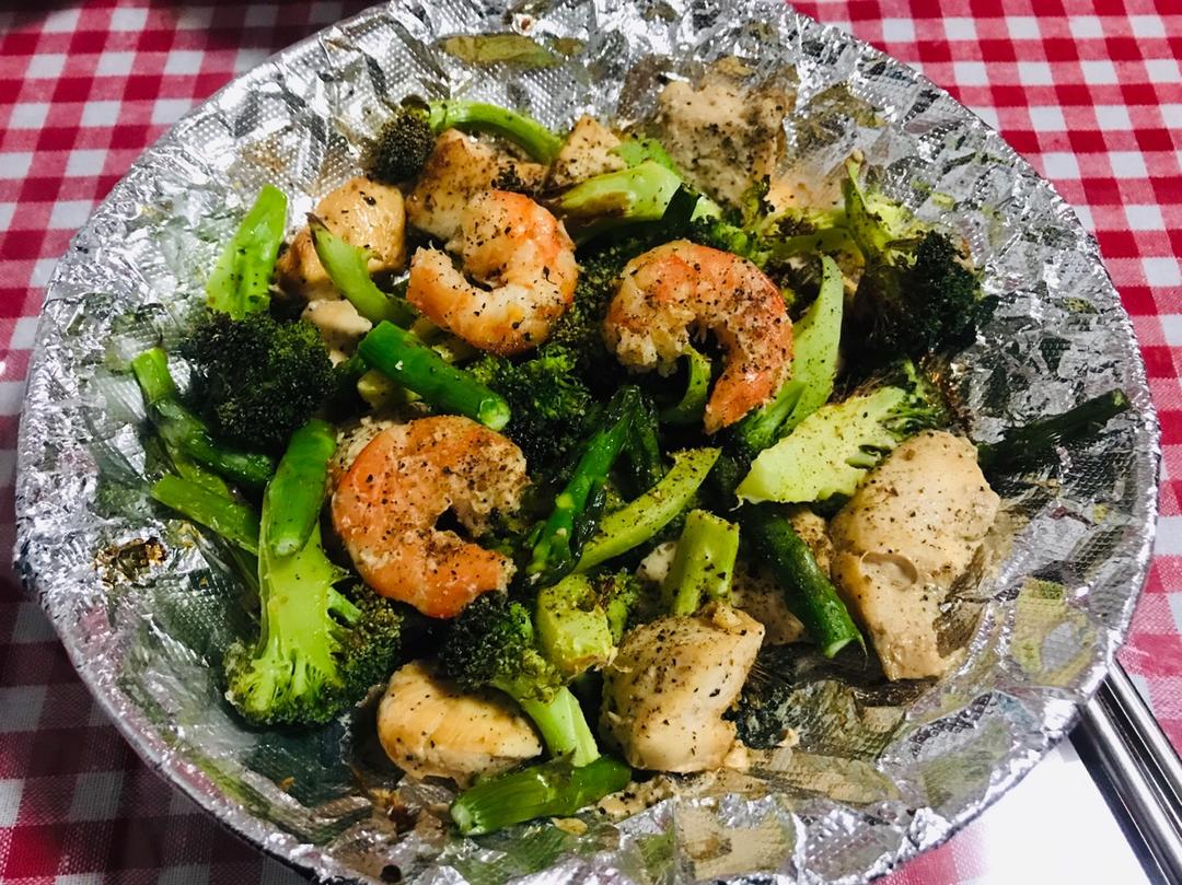 杂蔬烤鸡胸肉