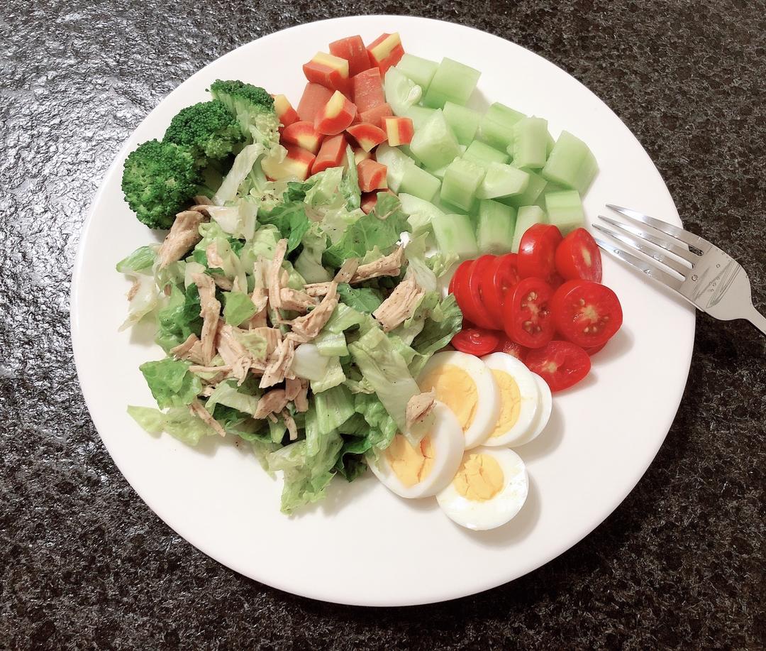 轻食—手撕鸡胸肉餐的做法