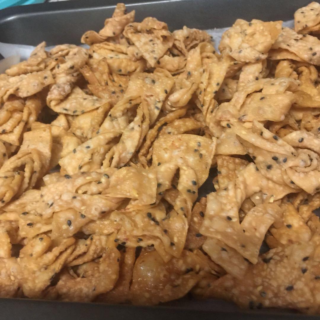 你看我帅吗做的『新年妈妈味』炸麻叶