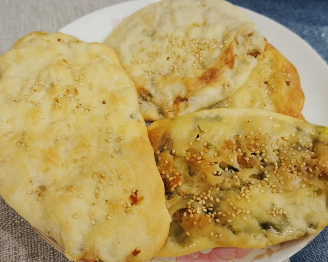 猪油大饼+榨菜锅盔～第一次尝试