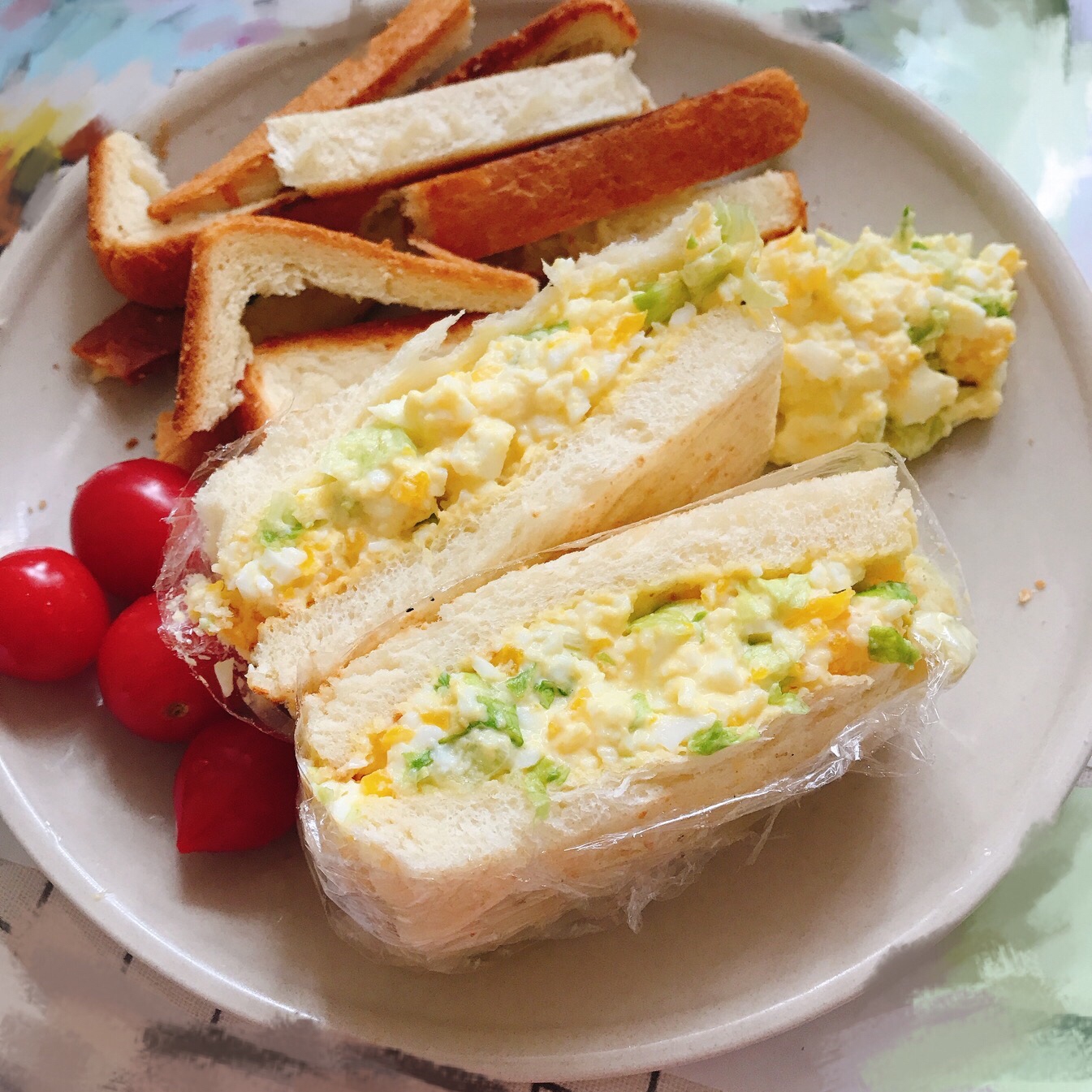 早餐：日式鸡蛋三明治🥪的做法
