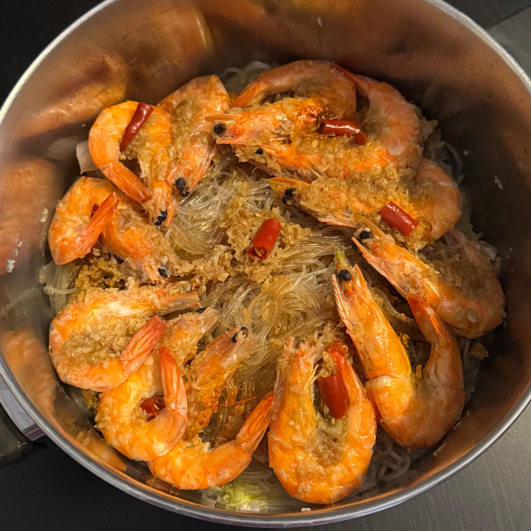 蒜蓉粉丝虾煲