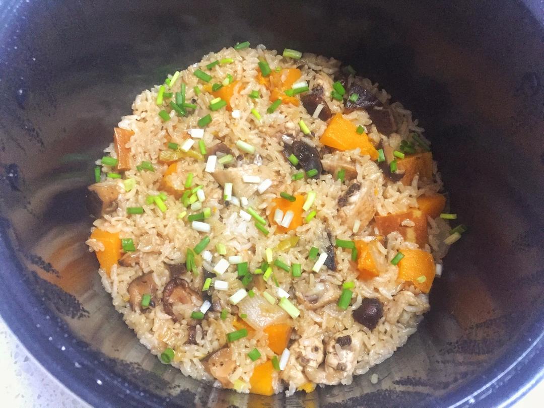 南瓜鸡肉饭