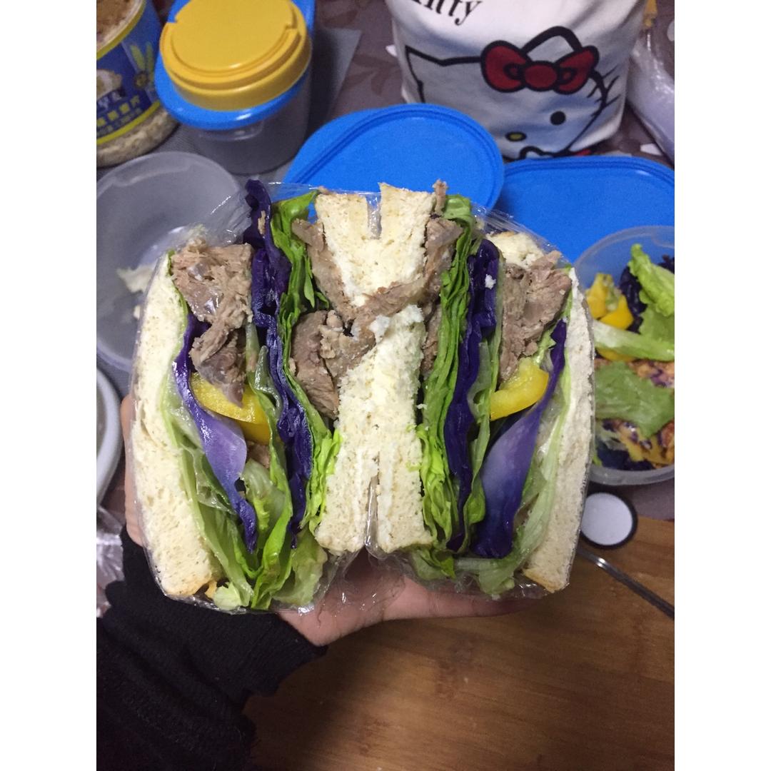 如何做超厚的沼三明治~详细tip！牛油果鸡蛋午餐肉三明治~