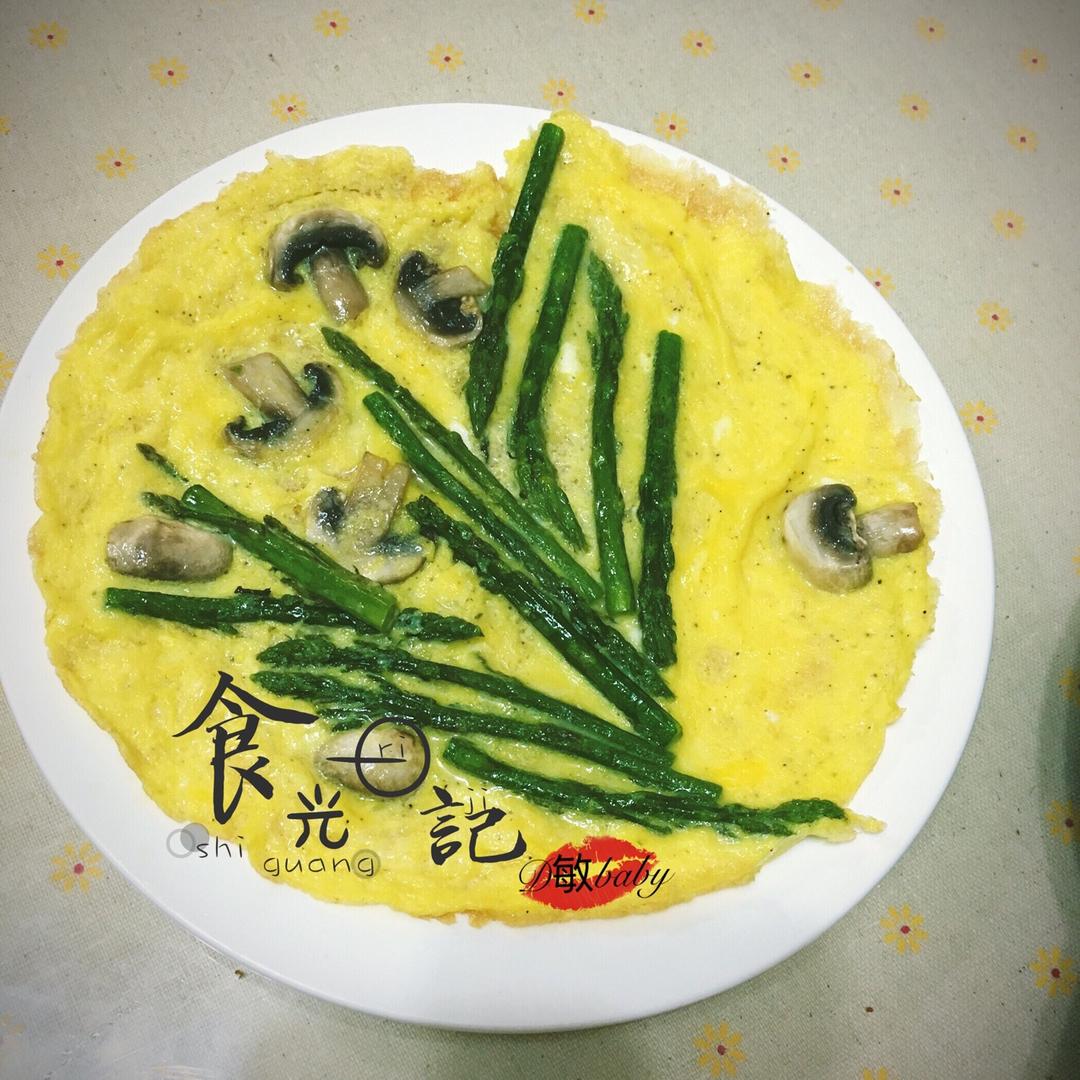 芦笋虾仁早餐蛋饼