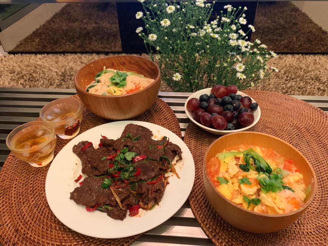 香菜孜然牛肉