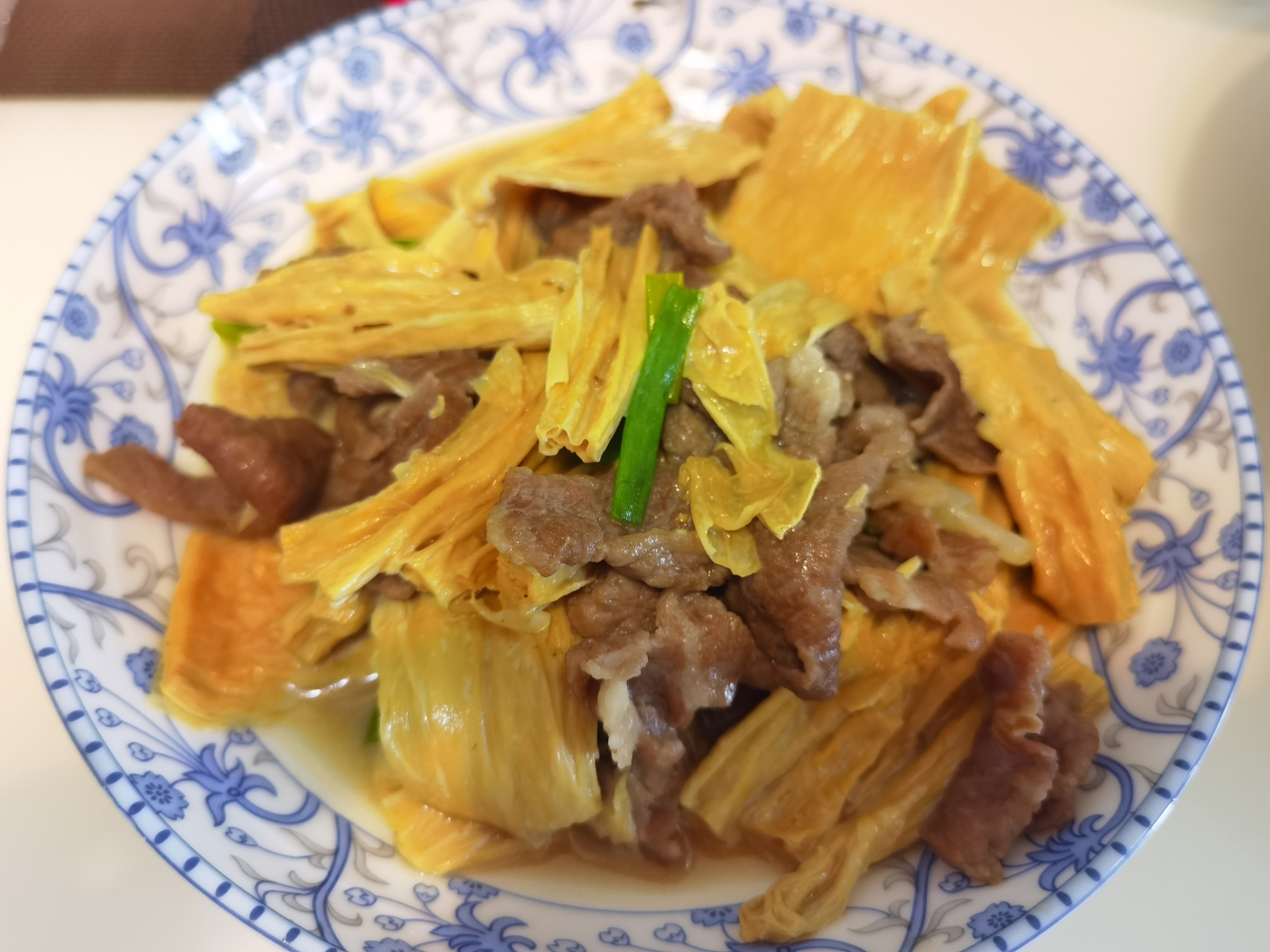 腐竹焖肉片