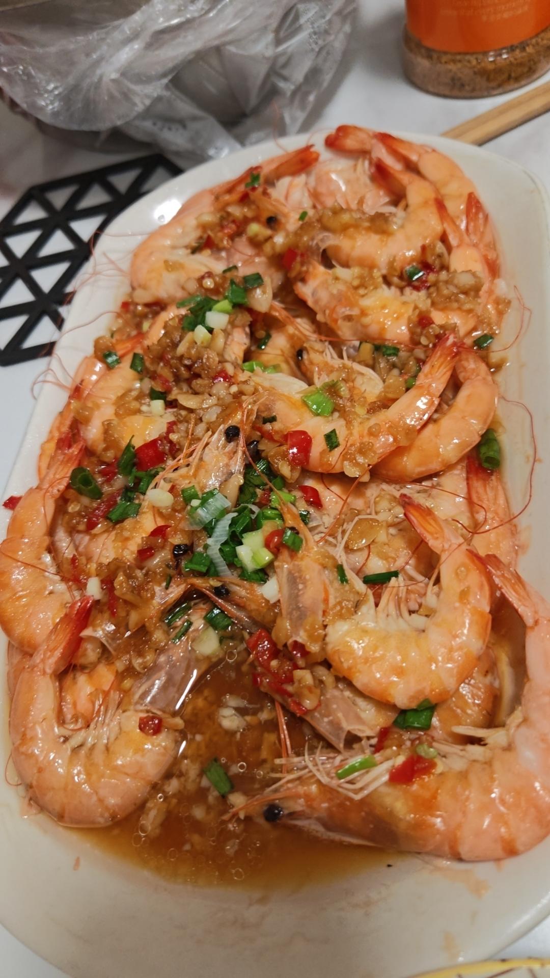 蒜蓉虾的做法