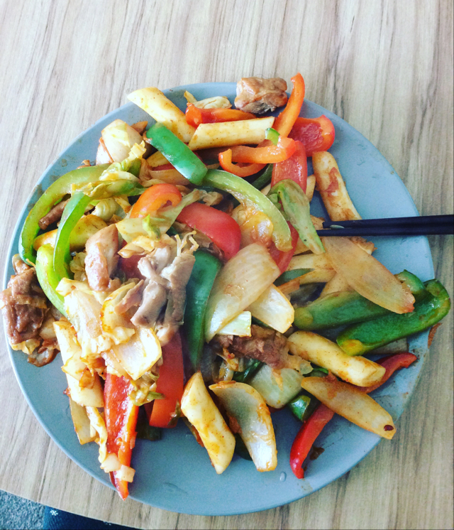 韩式鸡肉炒年糕