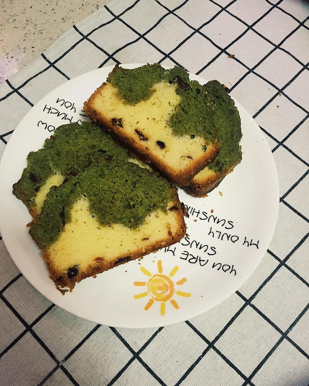 香草&抹茶双拼磅蛋糕（白菜磅）