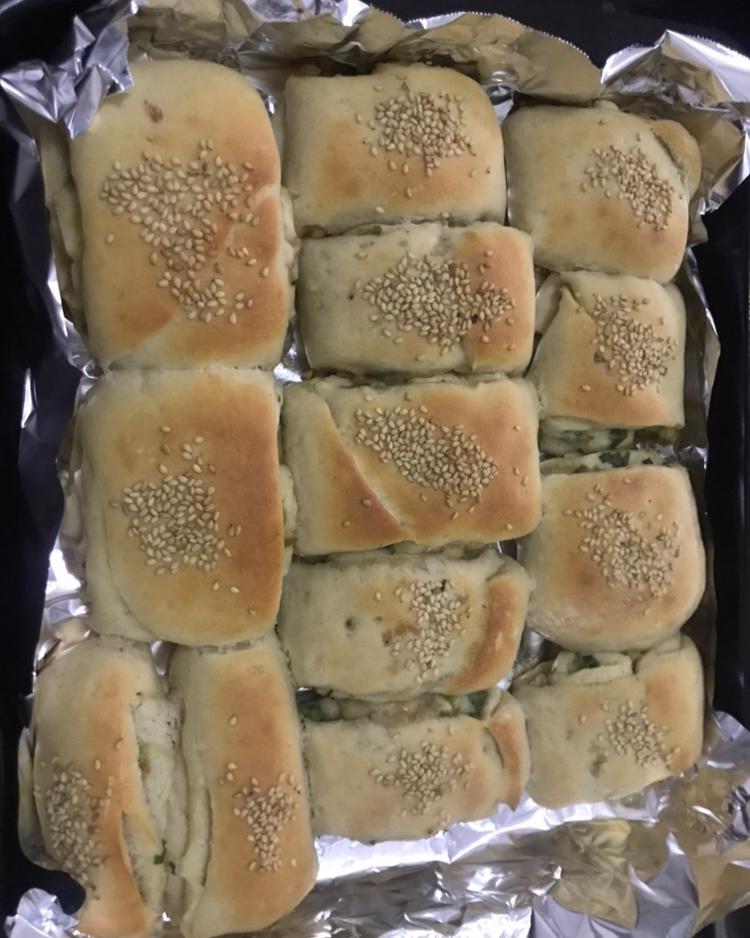 家常香葱培根烤饼