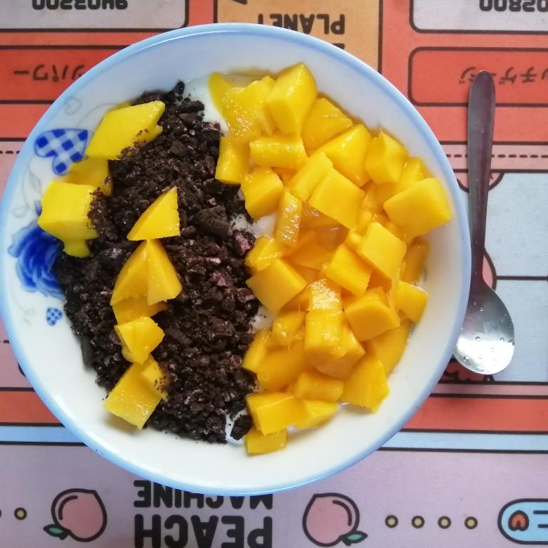 芒果奥利奥牛奶布丁