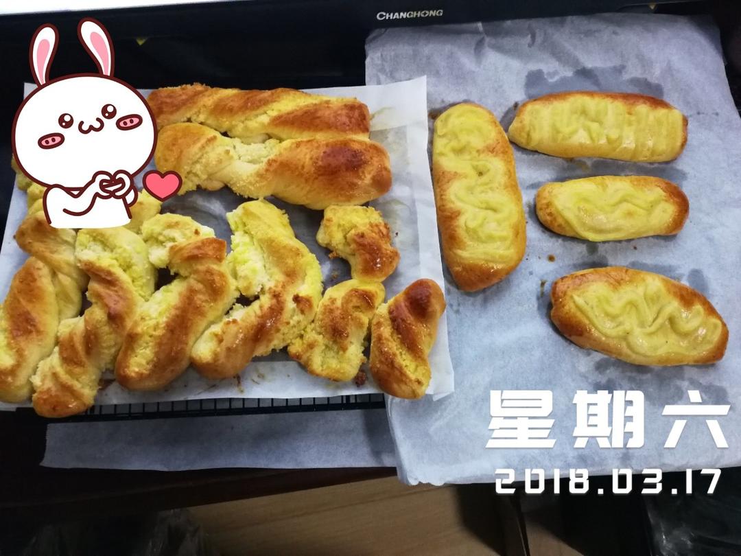 椰蓉面包棒 | 附自制椰蓉馅 两种整形方法