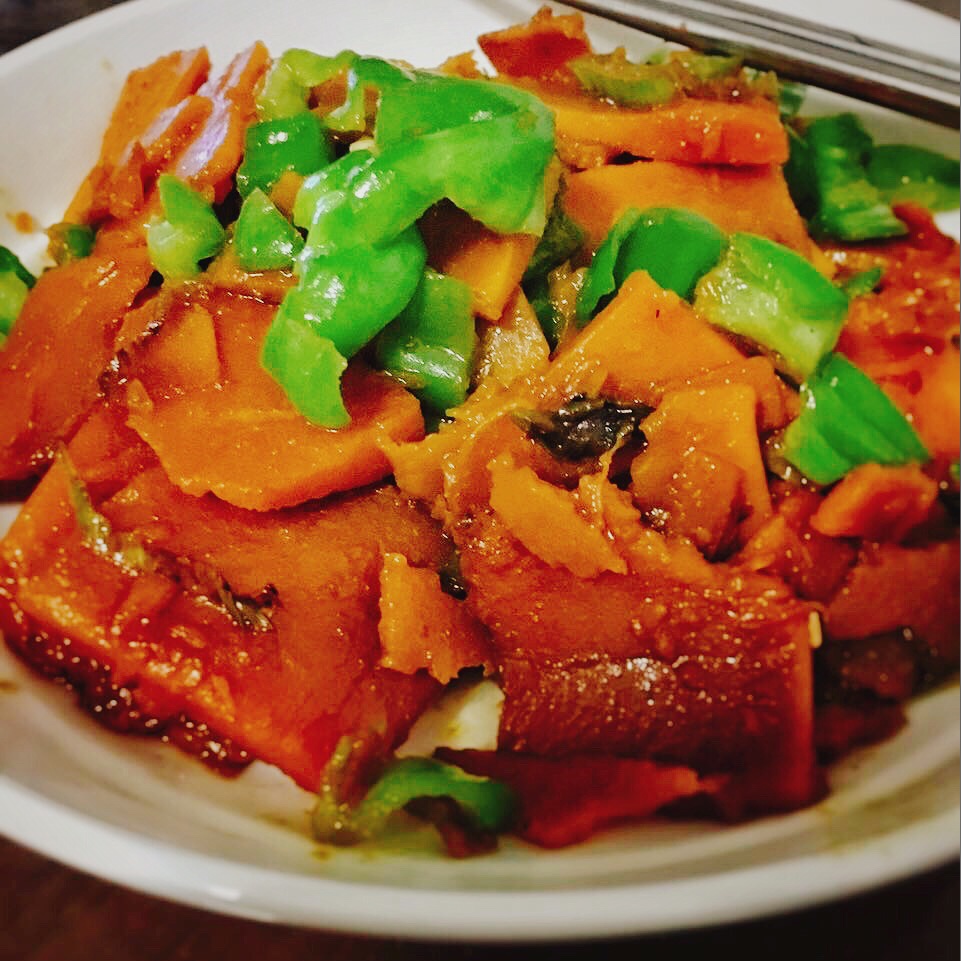 青椒炒南瓜