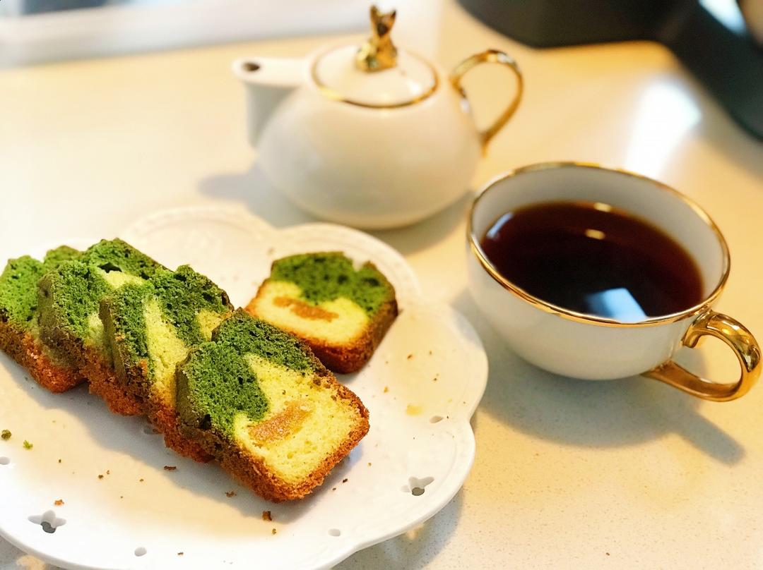 香草&抹茶双拼磅蛋糕（白菜磅）