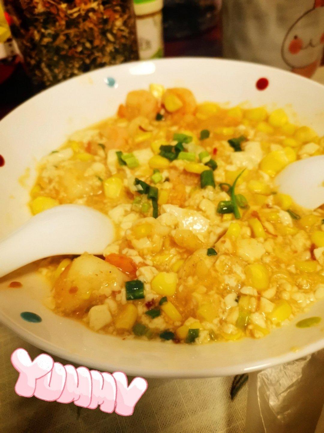 虾仁豆腐煲