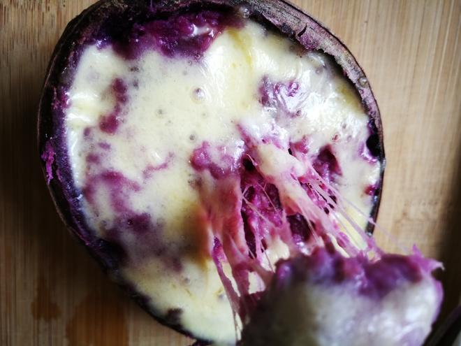 不用烤箱的芝士酸奶焗紫薯的做法