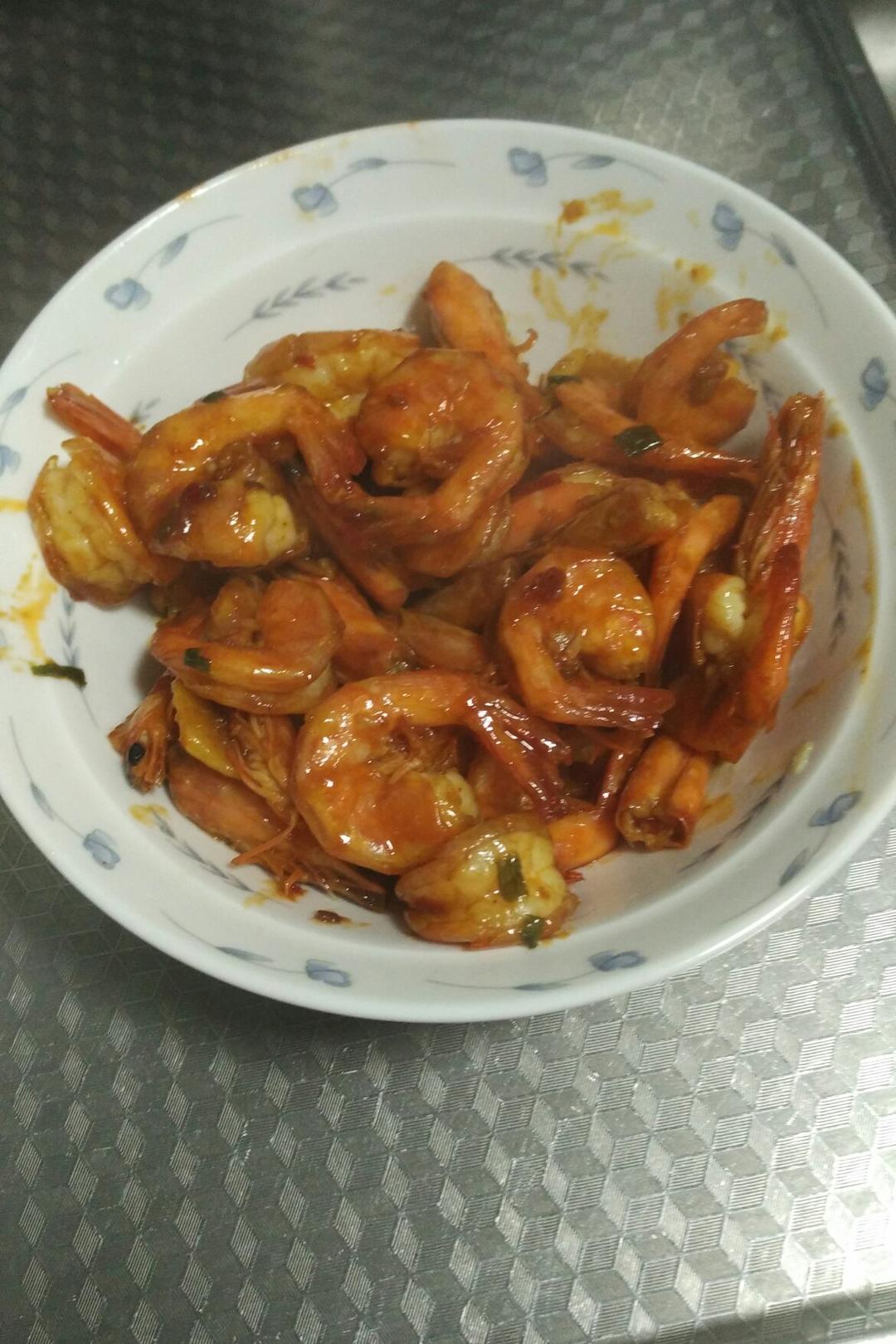油爆虾球