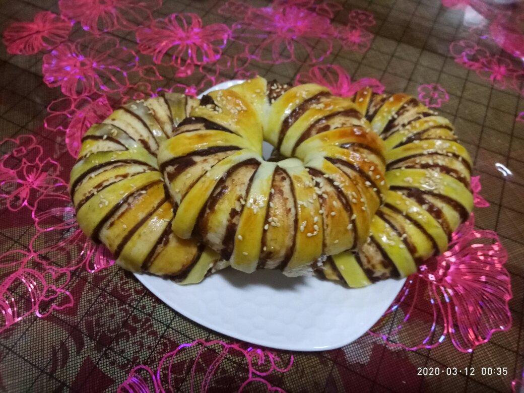 简单易学的红豆沙面包圈