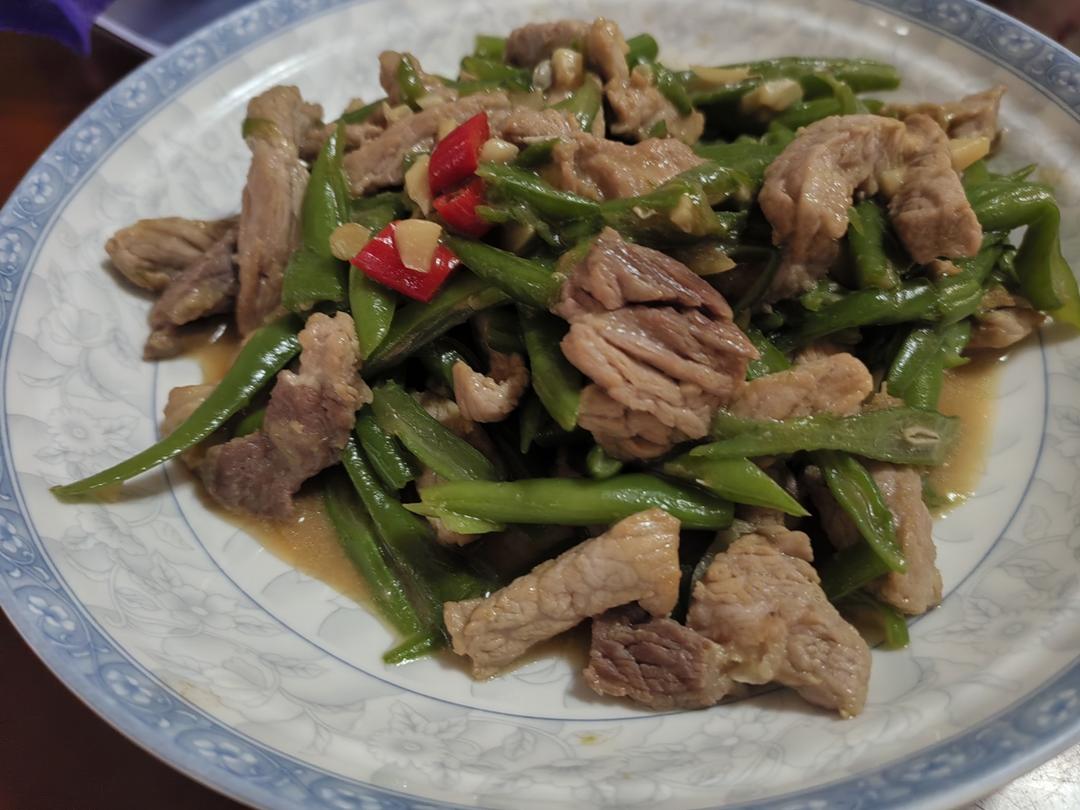 豆角炒肉丝