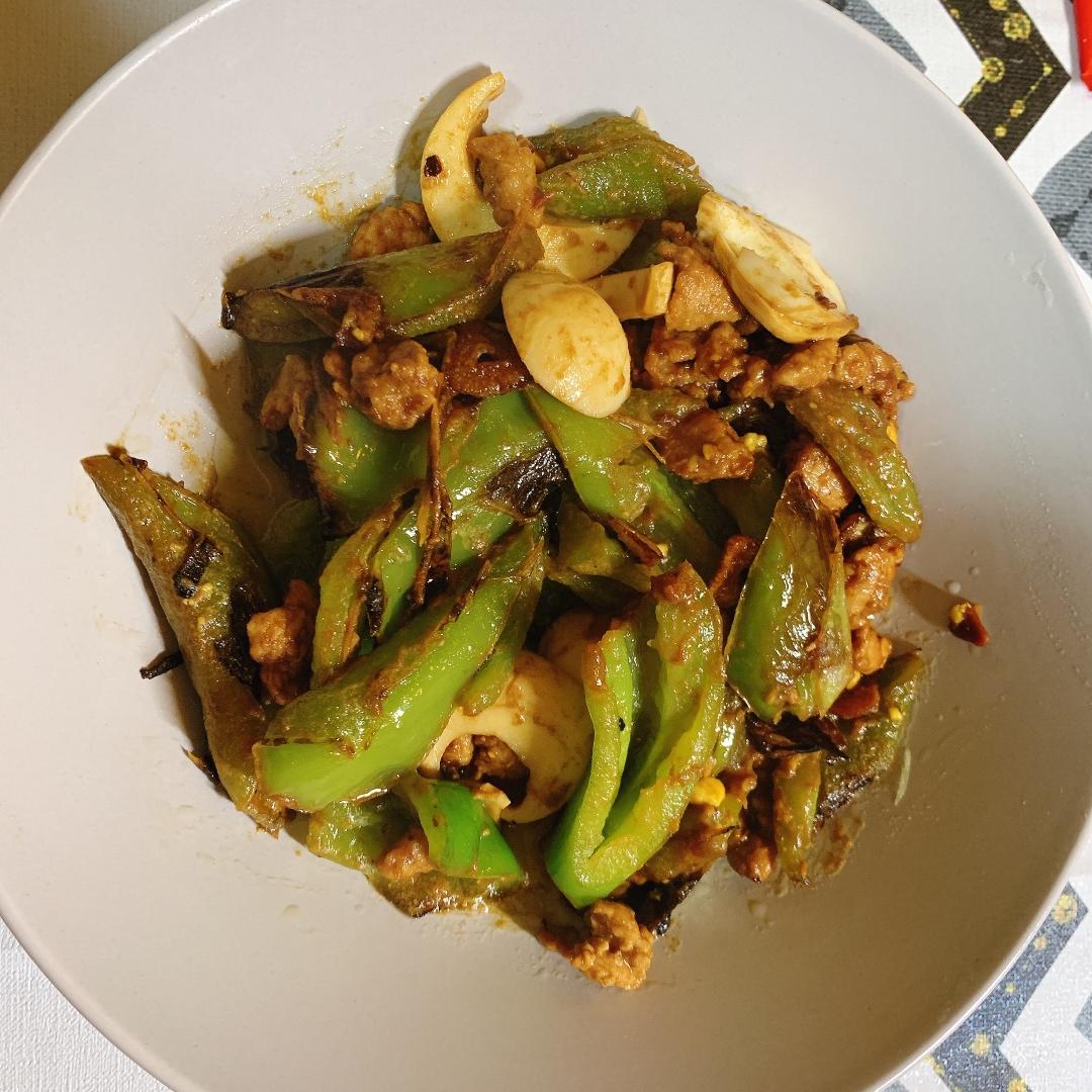 下饭神器虎皮青椒肉末豆豉