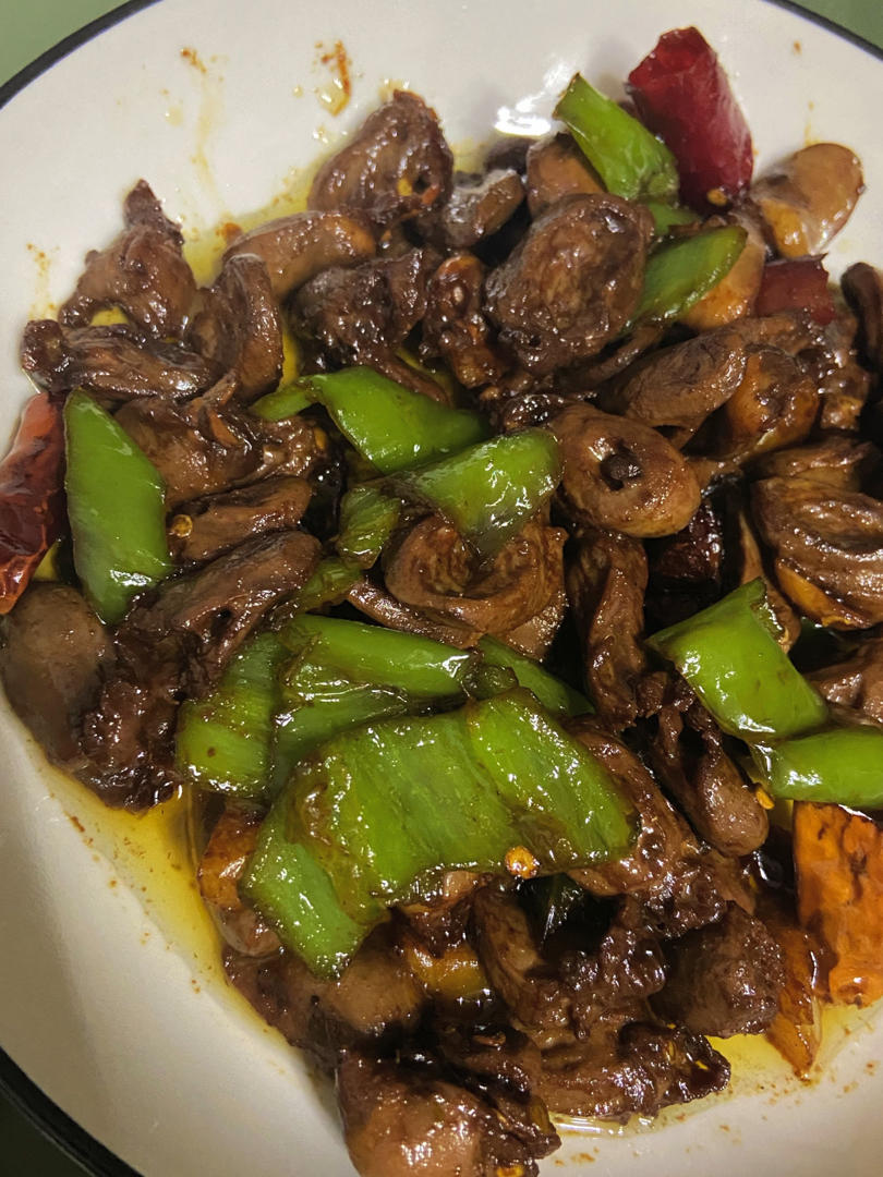 尖椒炒鸡心