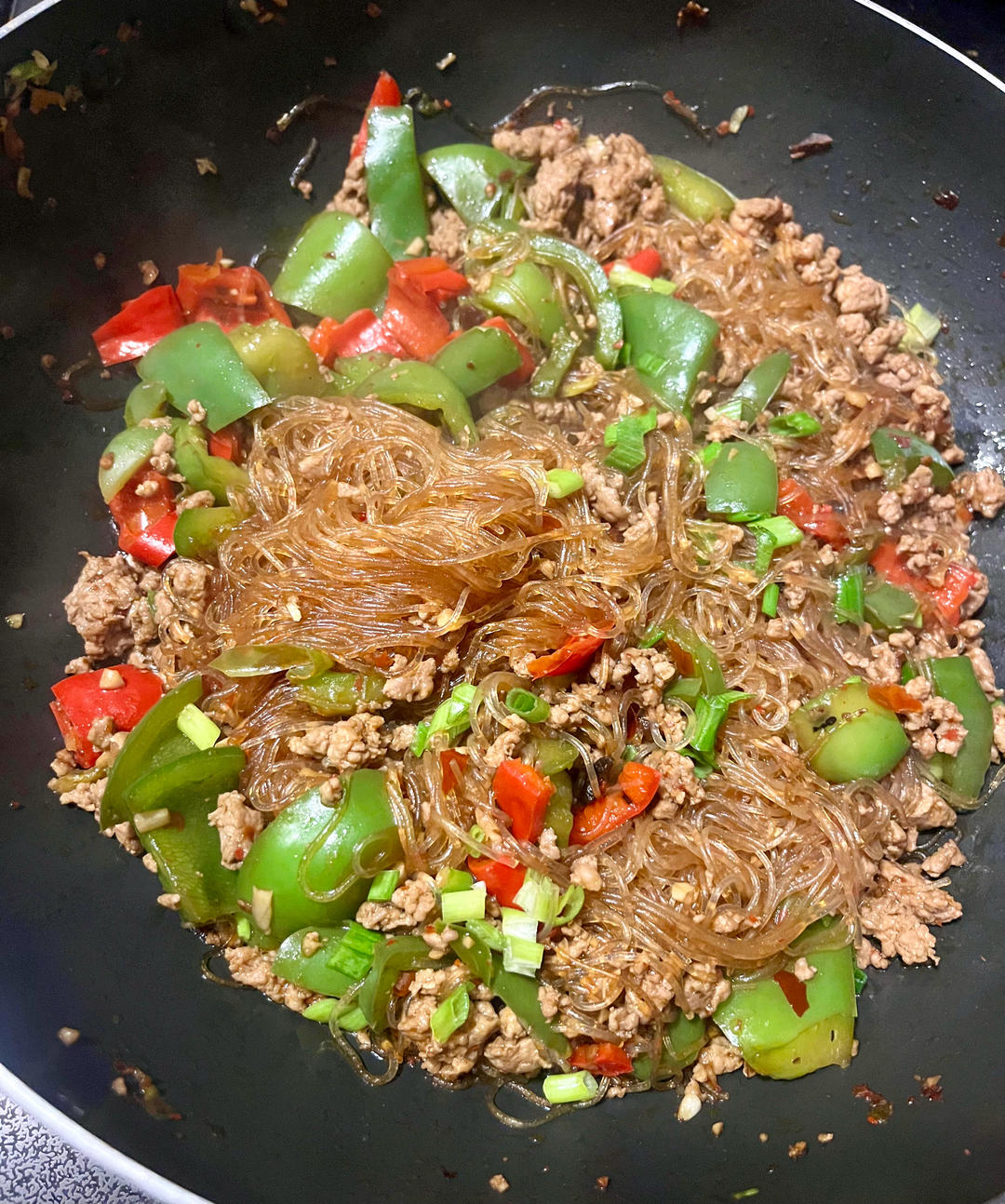 肉末粉丝煲（蚂蚁上树，干捞粉丝煲）