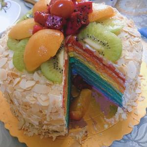 8寸彩虹蛋糕的做法 步骤9