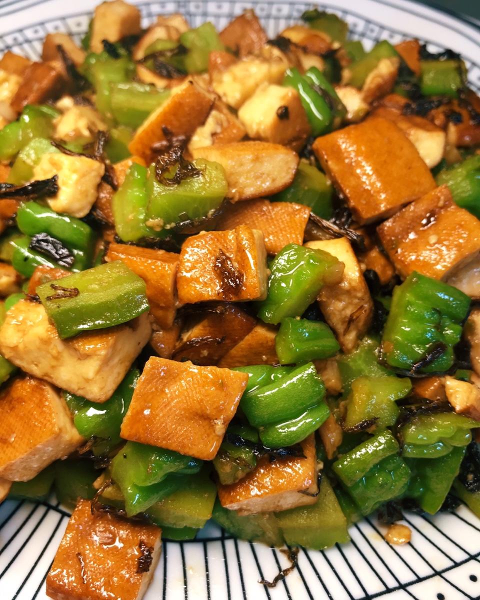 梅菜豆干炒苦瓜「素食」