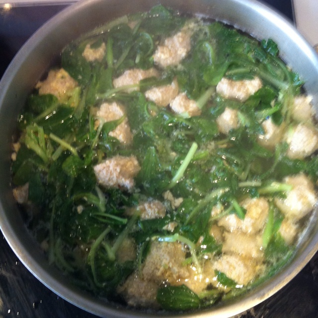 小白菜肉丸汤