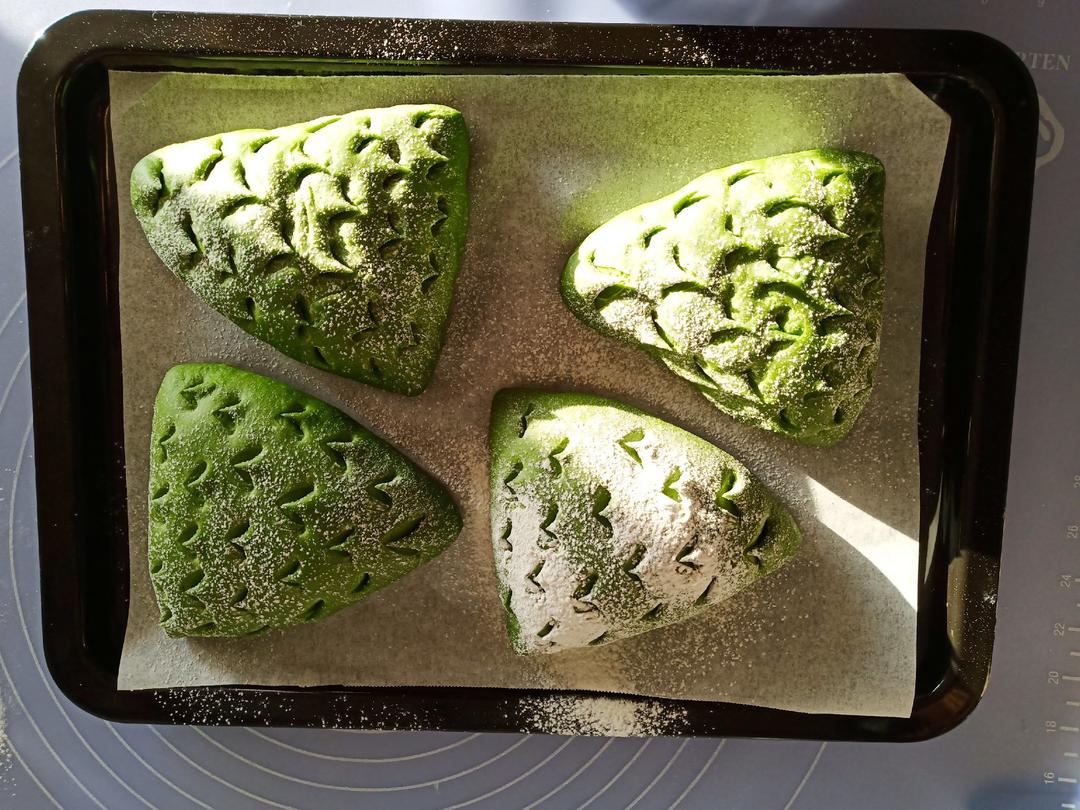 可以吃的圣诞树🎄｜抹茶乳酪软欧